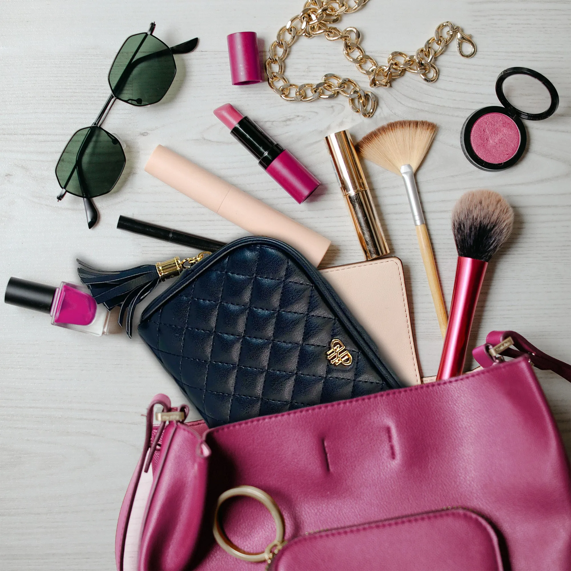 Small Makeup Bag - Timeless Quilted sold by PurseN product image thumbnail 2