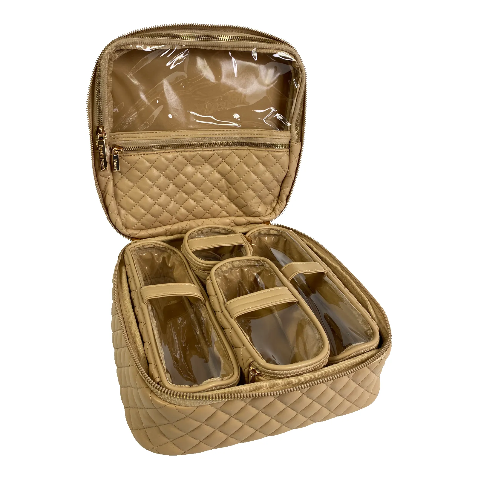 Mini Diva Makeup Case - Nude Quilted sold by PurseN product image thumbnail 3