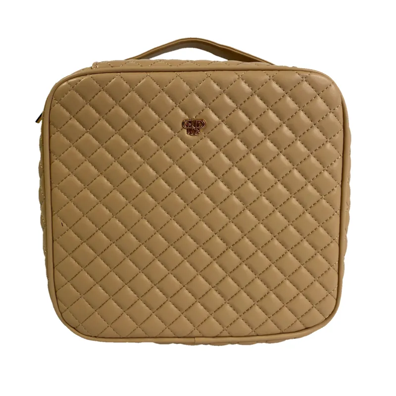 Mini Diva Makeup Case - Nude Quilted sold by PurseN