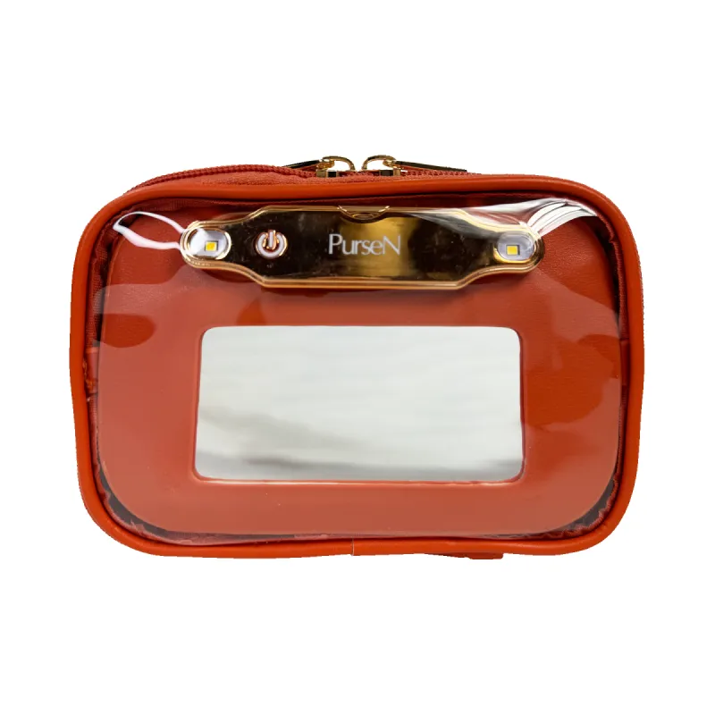 LITTMINI • Lighted Mirror Case • Sunset Orange sold by PurseN