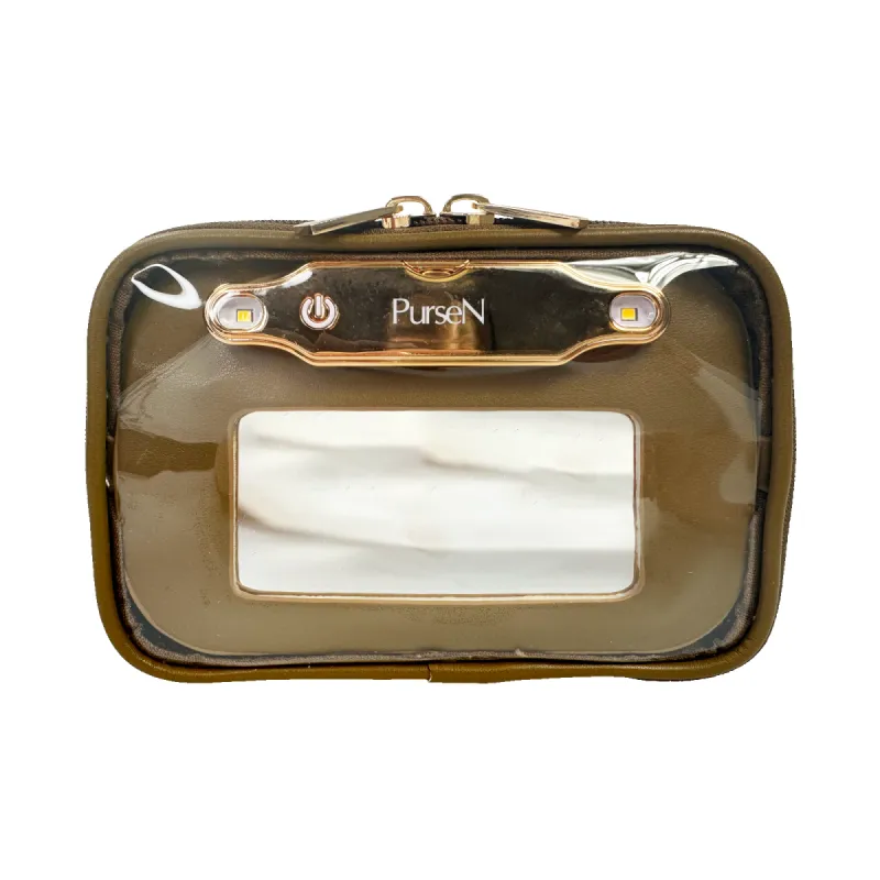 LITTMINI • Lighted Mirror Case • Camel sold by PurseN