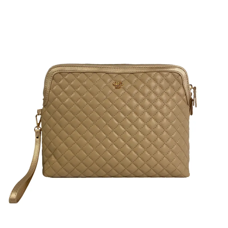 Updated Litt Makeup Case - Nude & Gold sold by PurseN