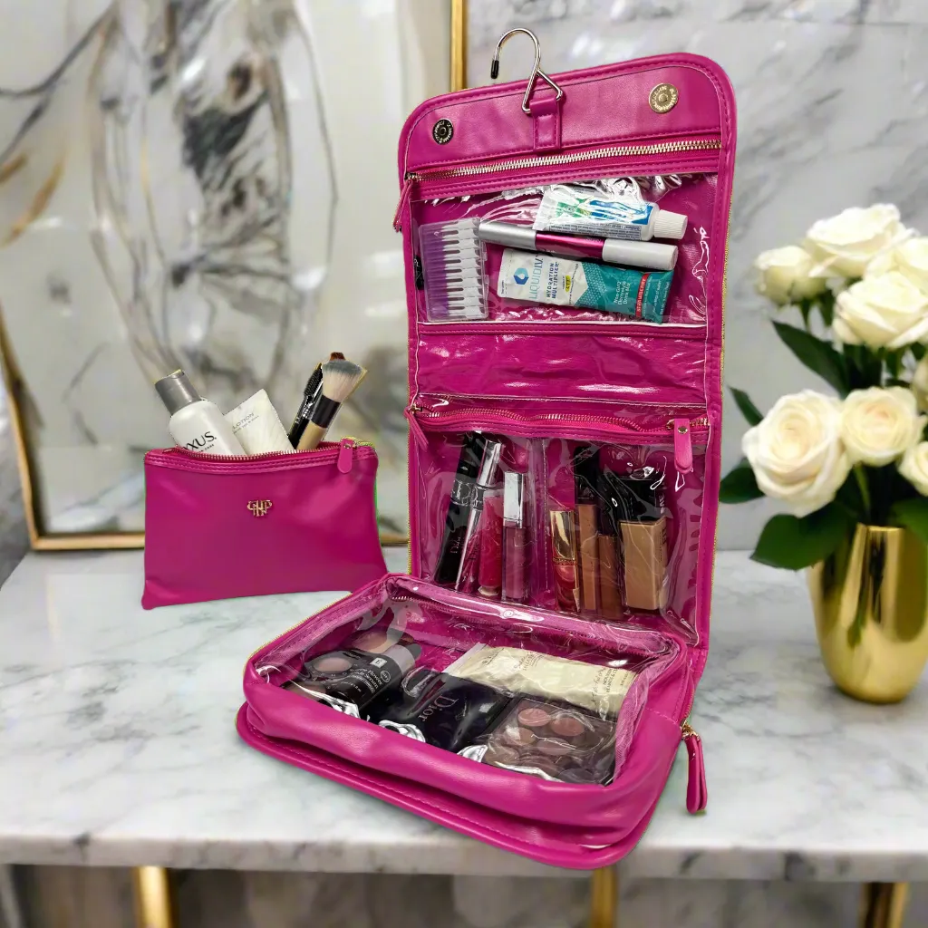 NEW Classic Toiletry Case - Fuchsia Velvet sold by PurseN product image thumbnail 2