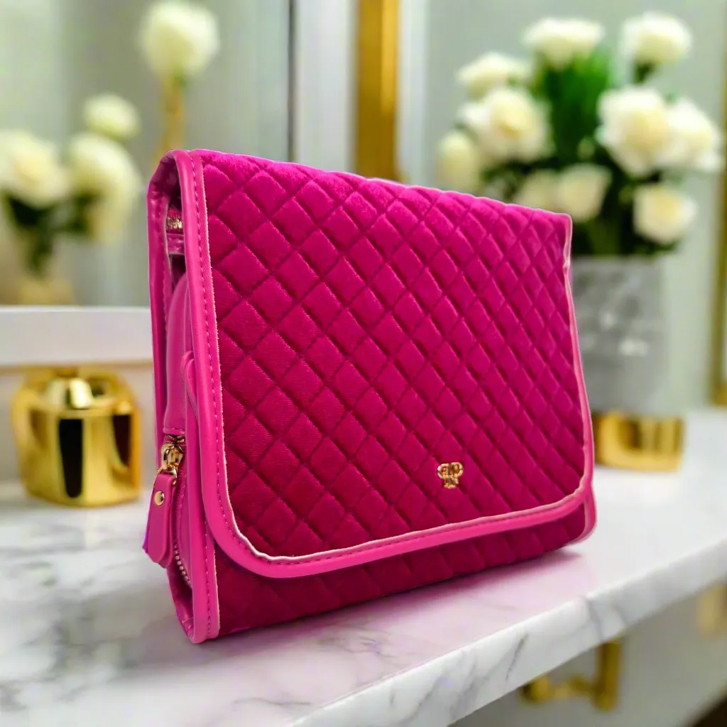 NEW Classic Toiletry Case - Fuchsia Velvet sold by PurseN product image thumbnail 5