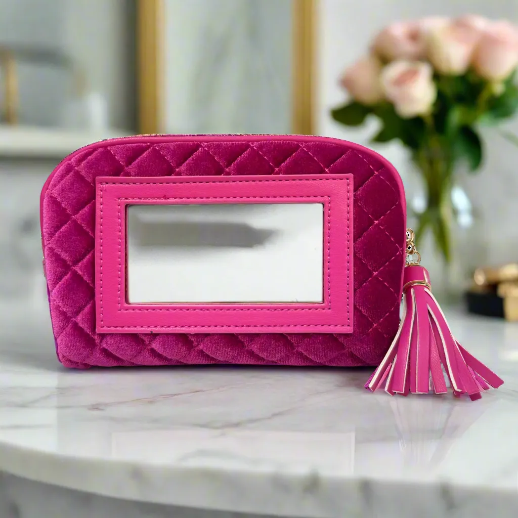 NEW Glam Makeup Case - Fuchsia Velvet sold by PurseN product image thumbnail 5