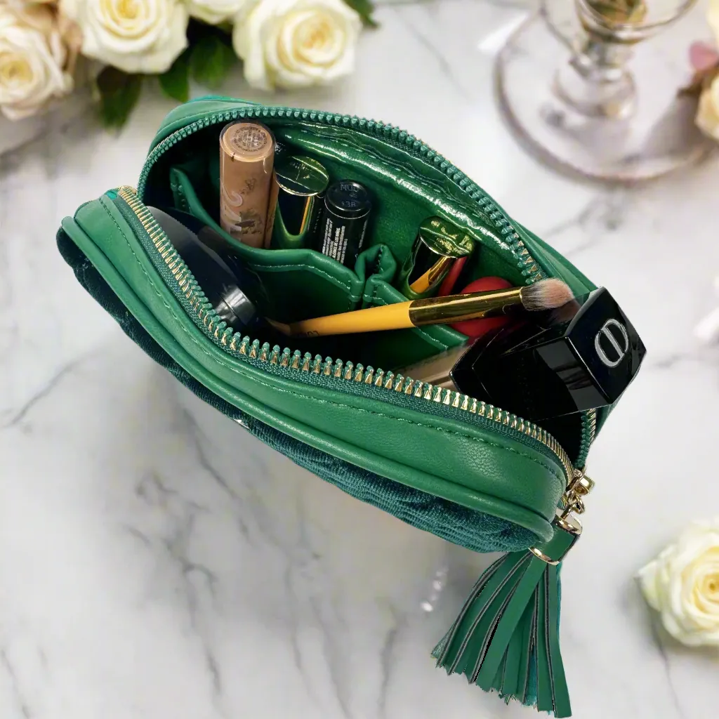 NEW Glam Makeup Case - Emerald Velvet sold by PurseN product image thumbnail 2