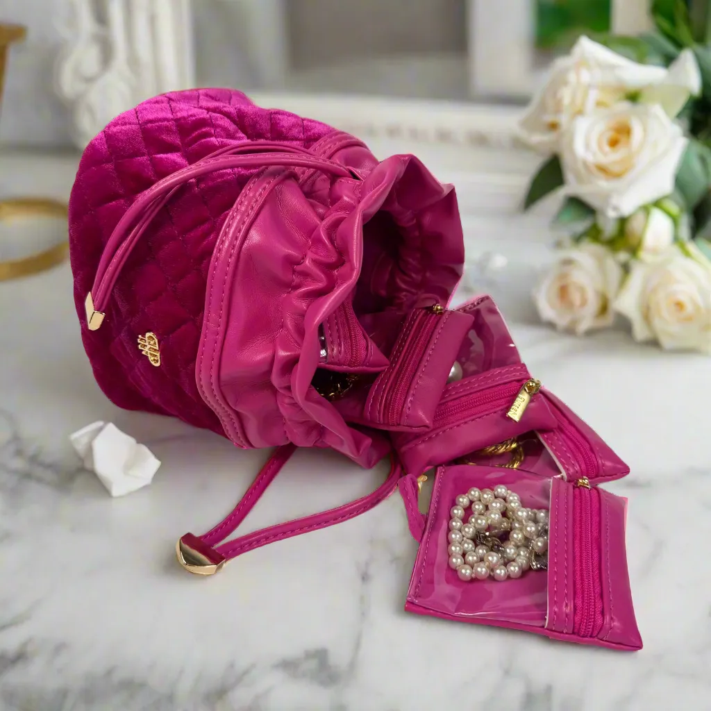 Oprah's Favorite Things 2021 - Ultra Jewelry Case - Fuchsia Velvet sold by PurseN product image thumbnail 2