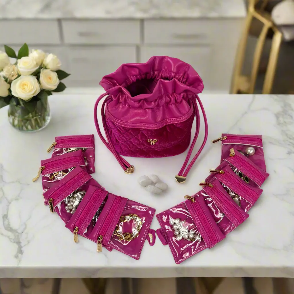 Oprah's Favorite Things 2021 - Ultra Jewelry Case - Fuchsia Velvet sold by PurseN product image thumbnail 5
