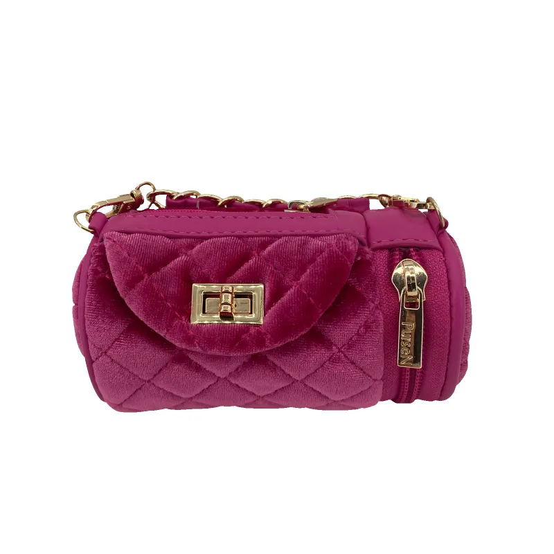 NEW Poochi Crossbody - Fuchsia Velvet sold by PurseN