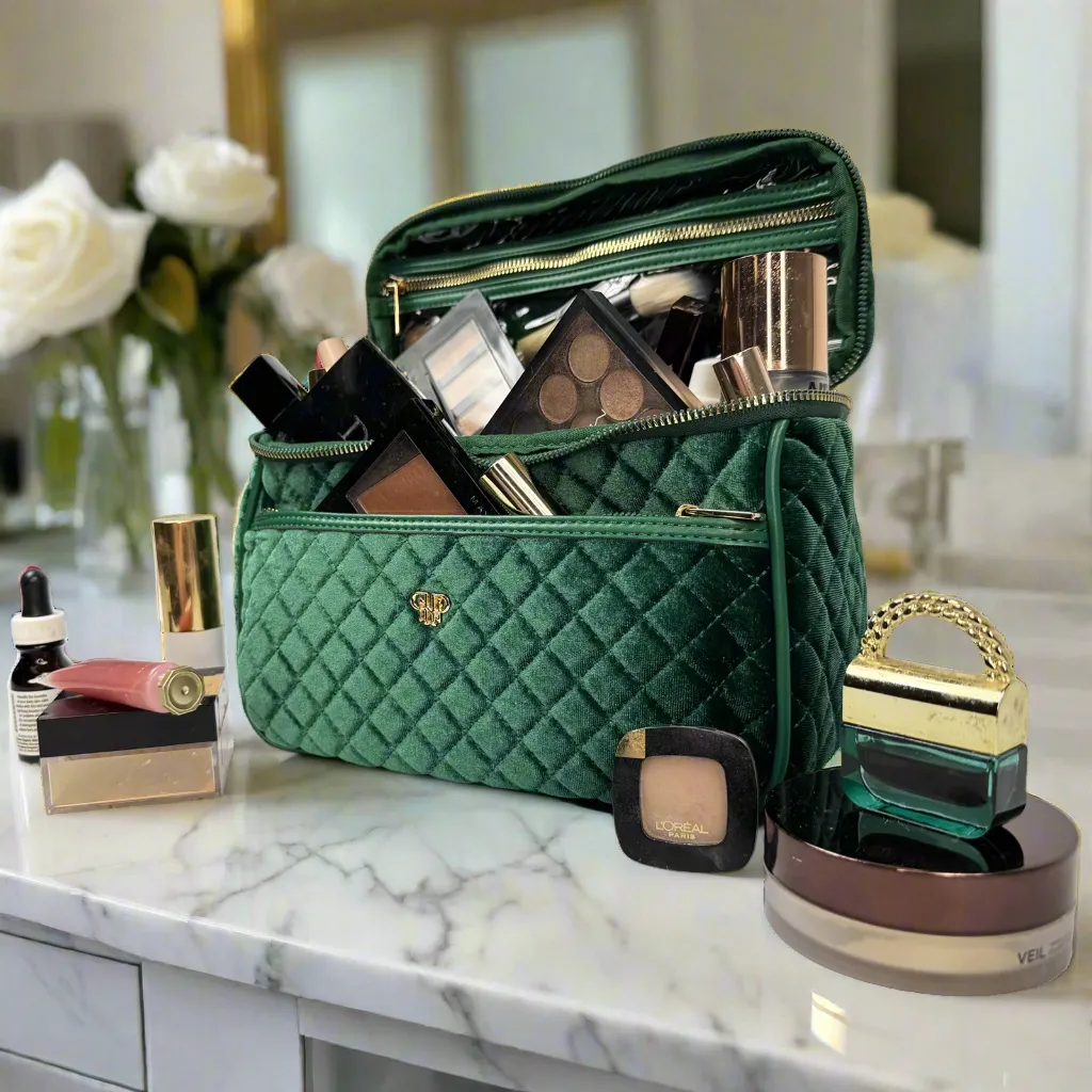 NEW Classic Train Case - Emerald Velvet sold by PurseN product image thumbnail 2