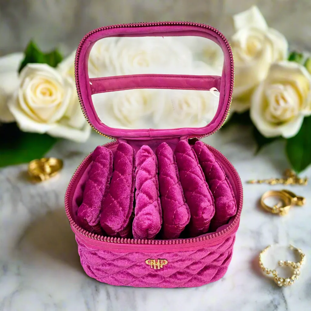 NEW Getaway Jewelry Case - Fuchsia Velvet sold by PurseN product image thumbnail 3