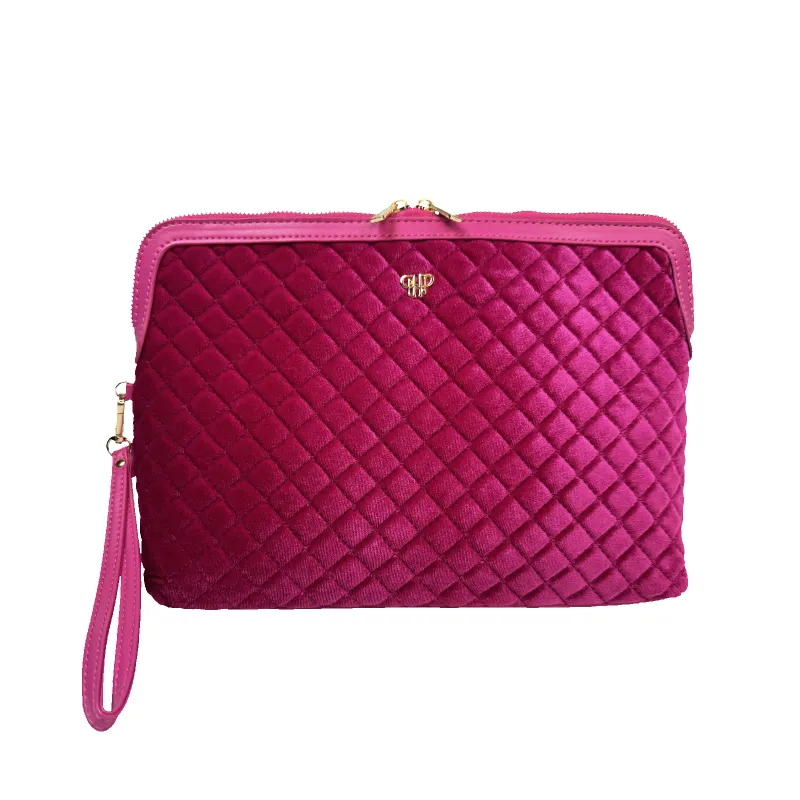 NEW Litt Makeup Case - Fuchsia Velvet sold by PurseN