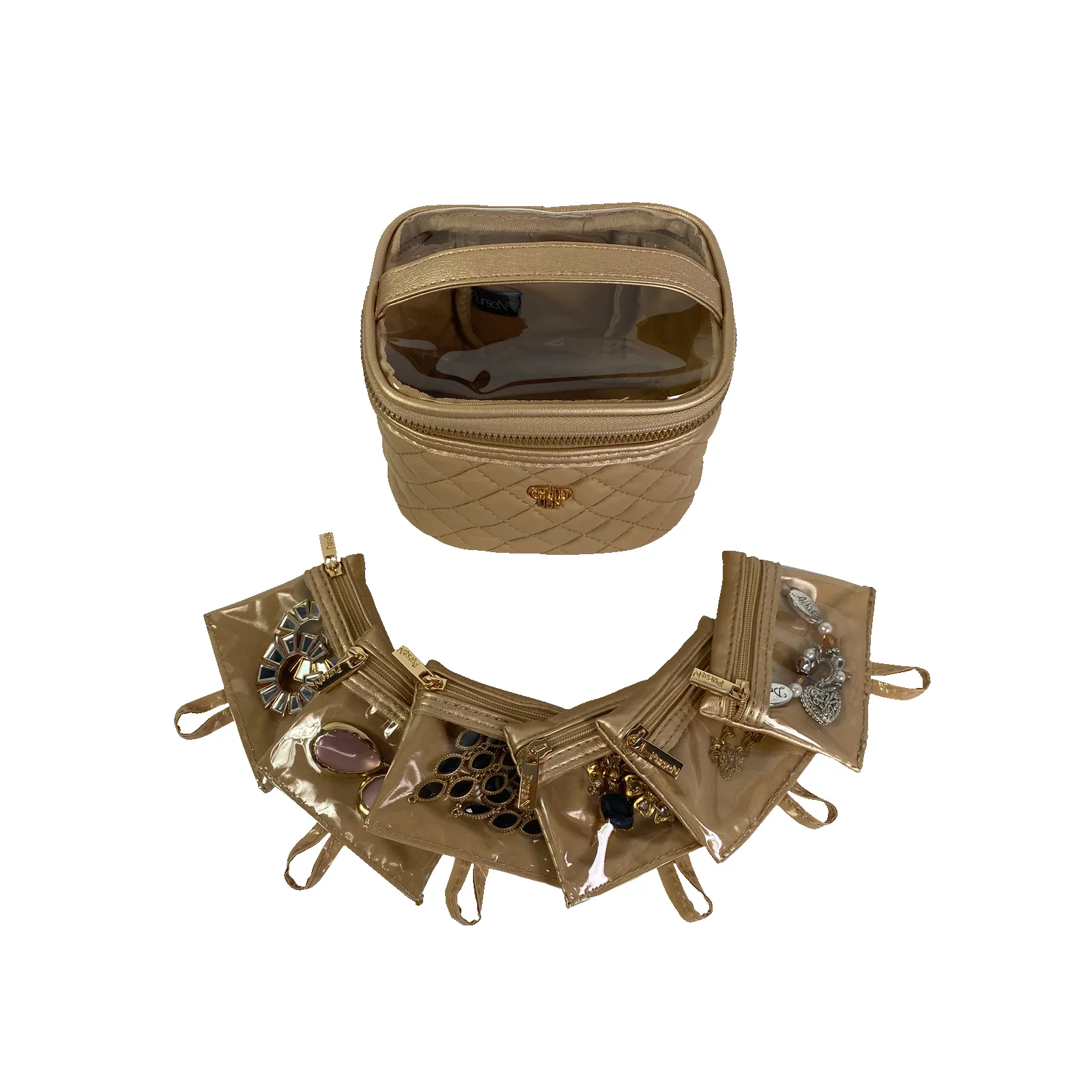 Getaway Jewelry Case - Nude & Gold sold by PurseN product image thumbnail 4