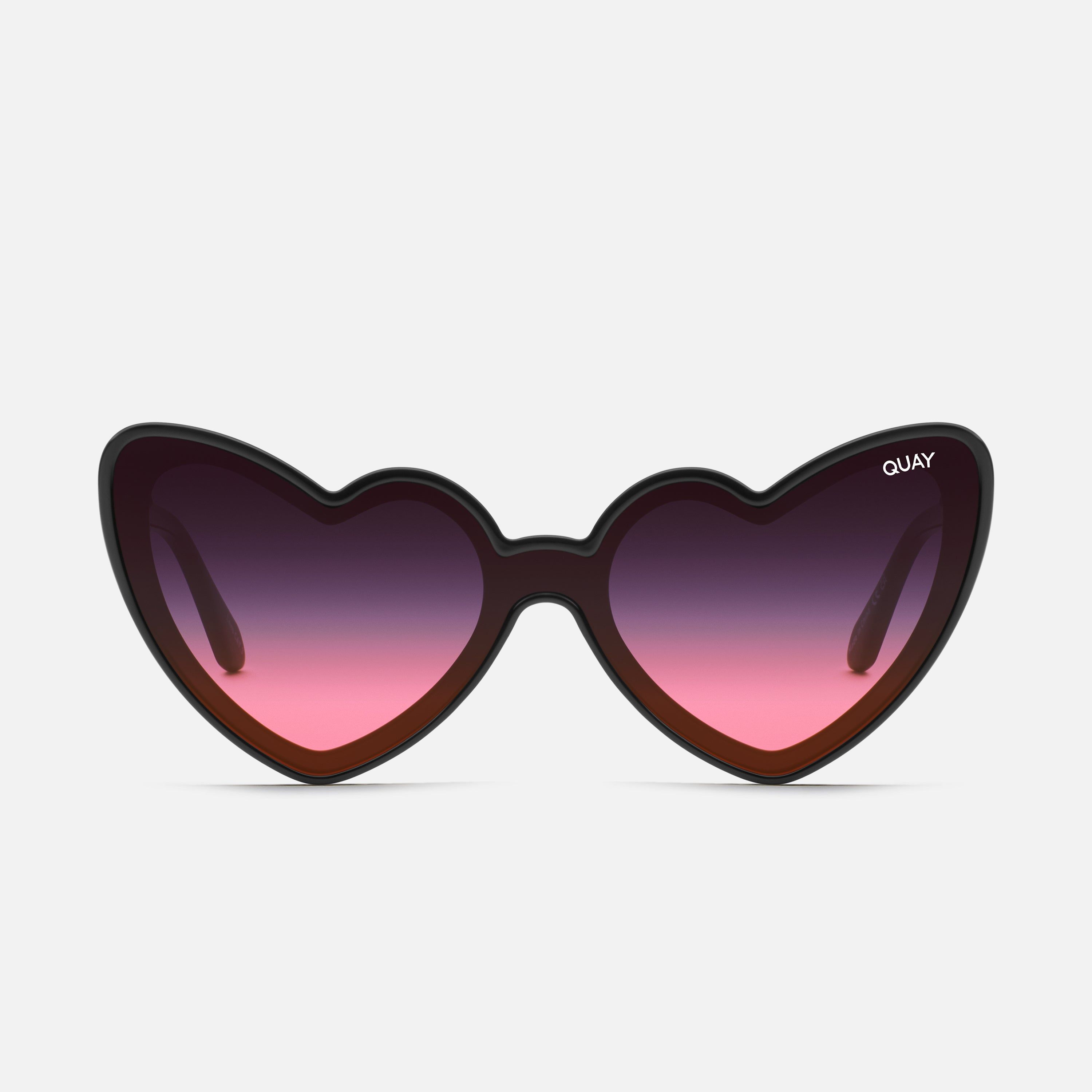 QUAY Love Struck Sunglasses Black Frame Smoke Lens Heart Sunnies NWT 27_e547d6b6-637d-49e2-a6d9-  main image 3