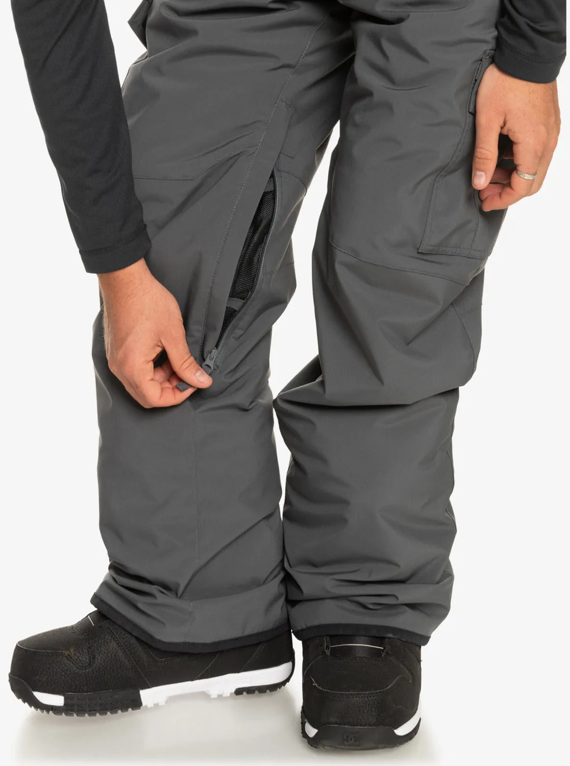 Porter Insulated Grey Snow Pants - Iron Gate sold by Quiksilver product image thumbnail 4