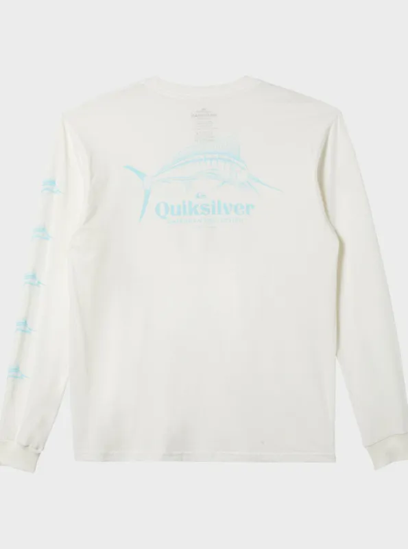 Waterman Trophy Catch Long Sleeve T-Shirt - Snow White sold by Quiksilver