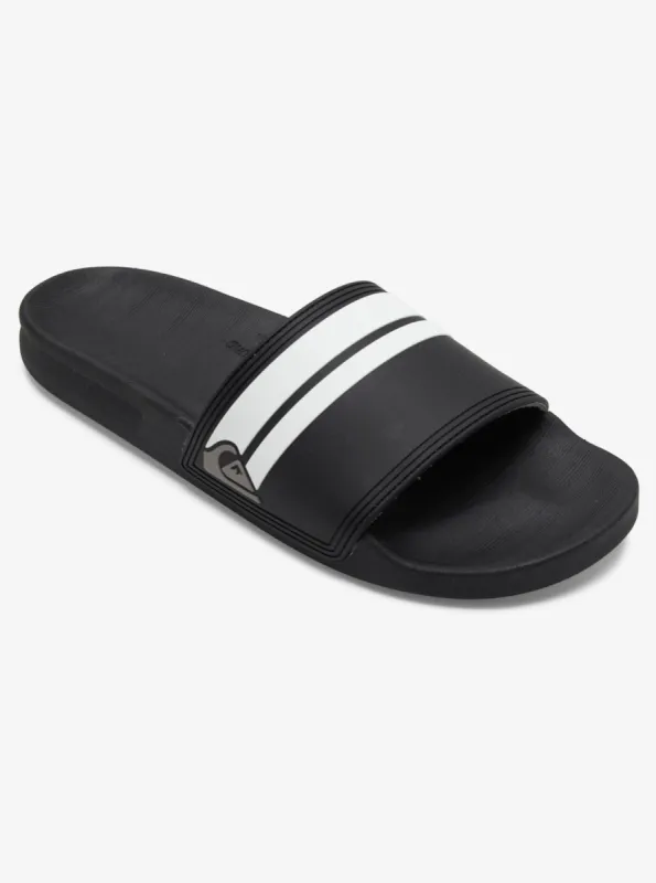 Rivi Slides - Black/Black/White sold by Quiksilver