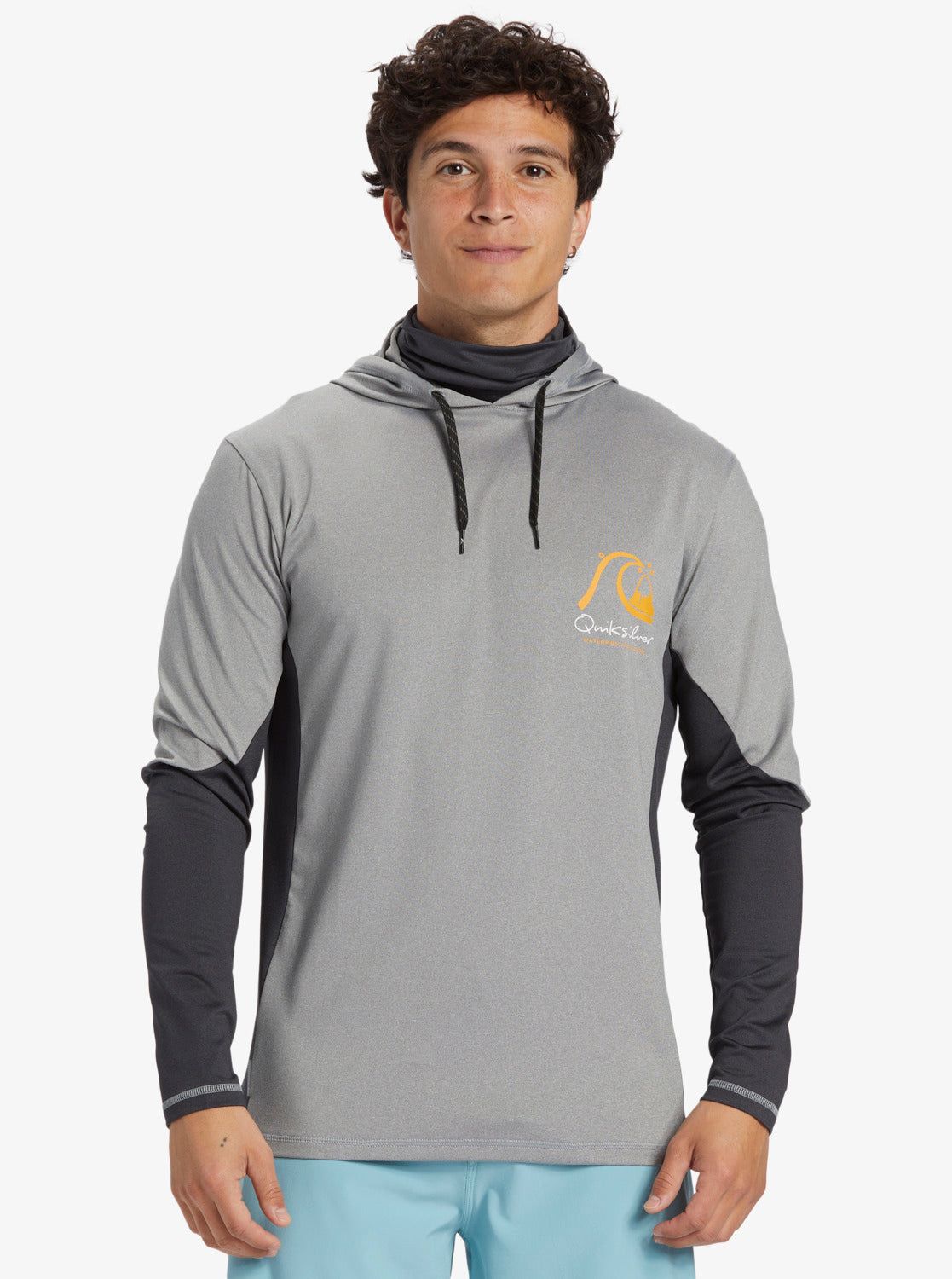 Waterman Angler Hooded UPF 50 Long Sleeve Surf Tee - Sharkskin sold by Quiksilver product image thumbnail 3