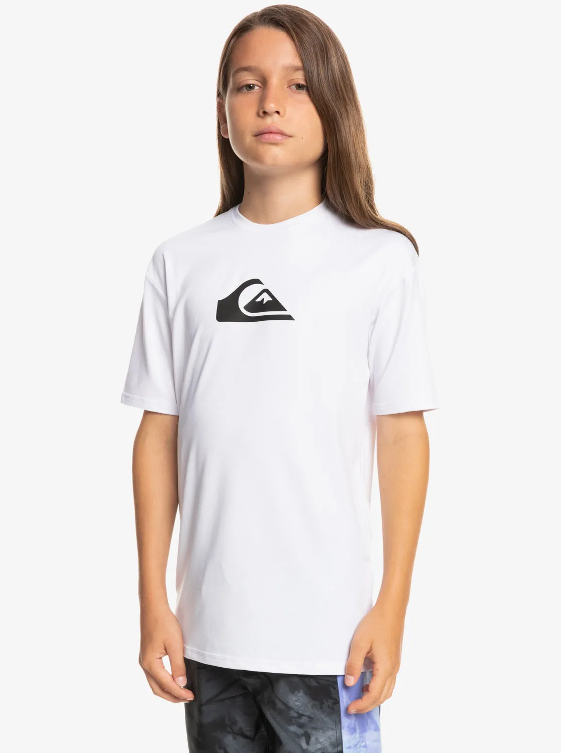 Boys 8-16 Solid Streak Short Sleeve Upf 50 Surf T-Shirt - White sold by Quiksilver product image thumbnail 3