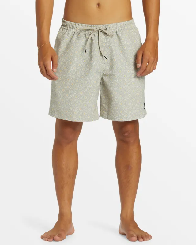 Remade Mix 17" Swim Trunks - Silver Birch sold by Quiksilver