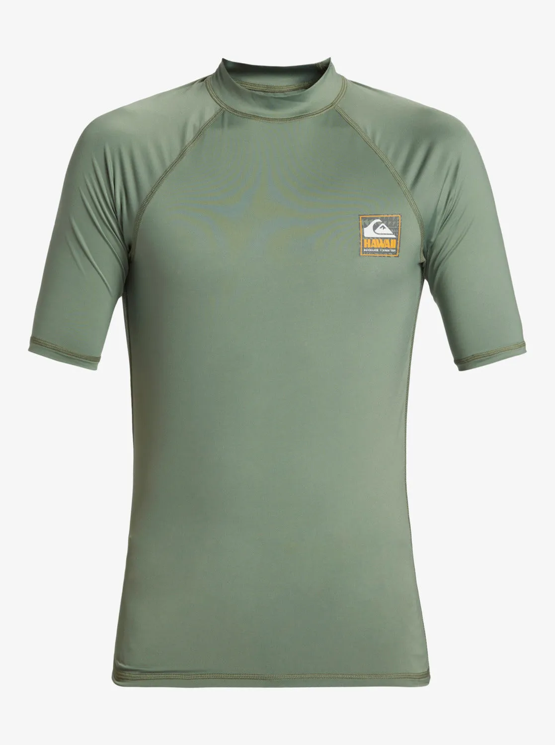 Hawaii Badge UPF50 Short Sleeve Rashguard - Sea Spray sold by Quiksilver