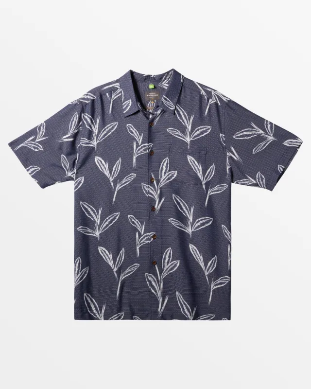 Waterman Ginger Stalks Short Sleeve Shirt - Medieval Blue Ginger Stalks sold by Quiksilver