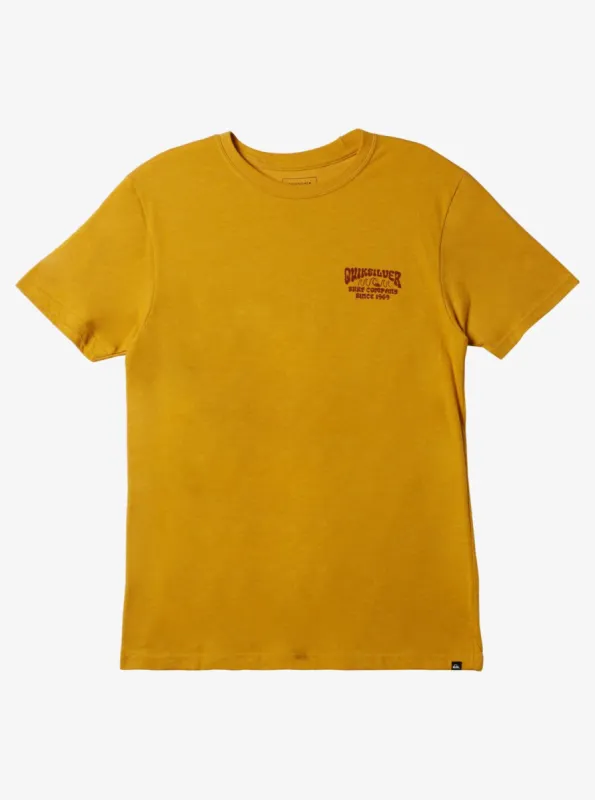 Quik Lockup Mod T-Shirt - Nugget Gold Heather sold by Quiksilver