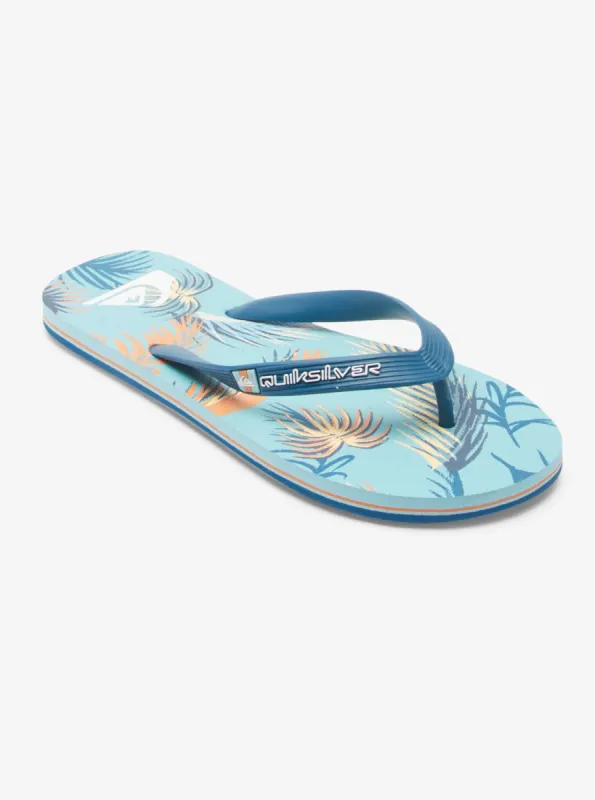 Molokai Art Flip-Flops - Blue/Black/Yellow sold by Quiksilver