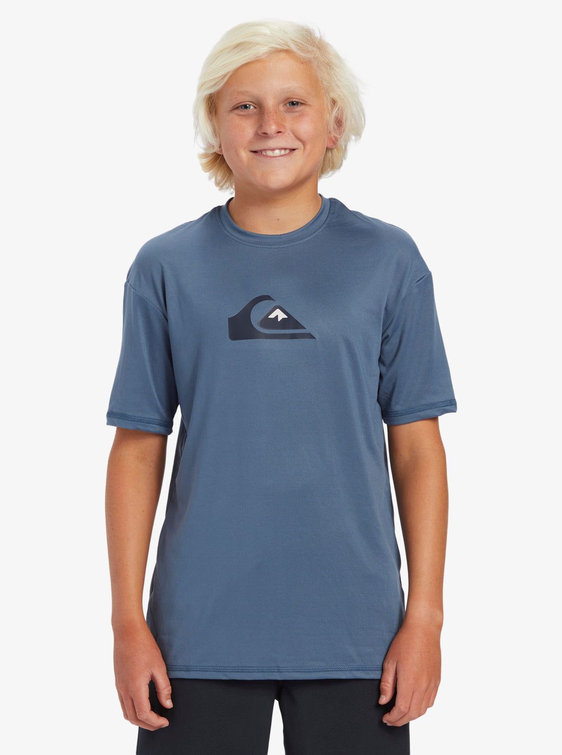 Boys 8-16 Solid Streak Short Sleeve Upf 50 Surf T-Shirt - Bering Sea sold by Quiksilver