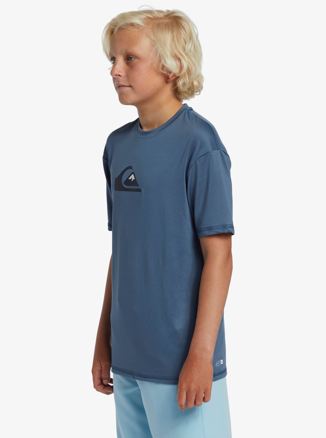 Boys 8-16 Solid Streak Short Sleeve Upf 50 Surf T-Shirt - Bering Sea sold by Quiksilver product image thumbnail 2
