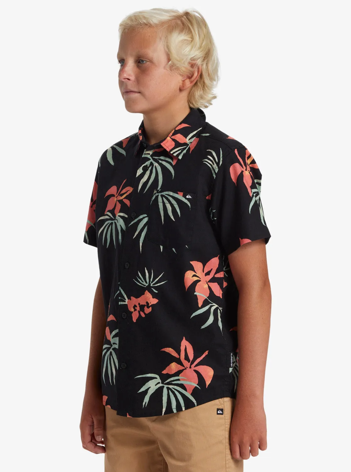 Boys 8-16 Apero Classic Short Sleeve Woven Shirt - Black Aop Mix Bag Ss sold by Quiksilver product image thumbnail 4