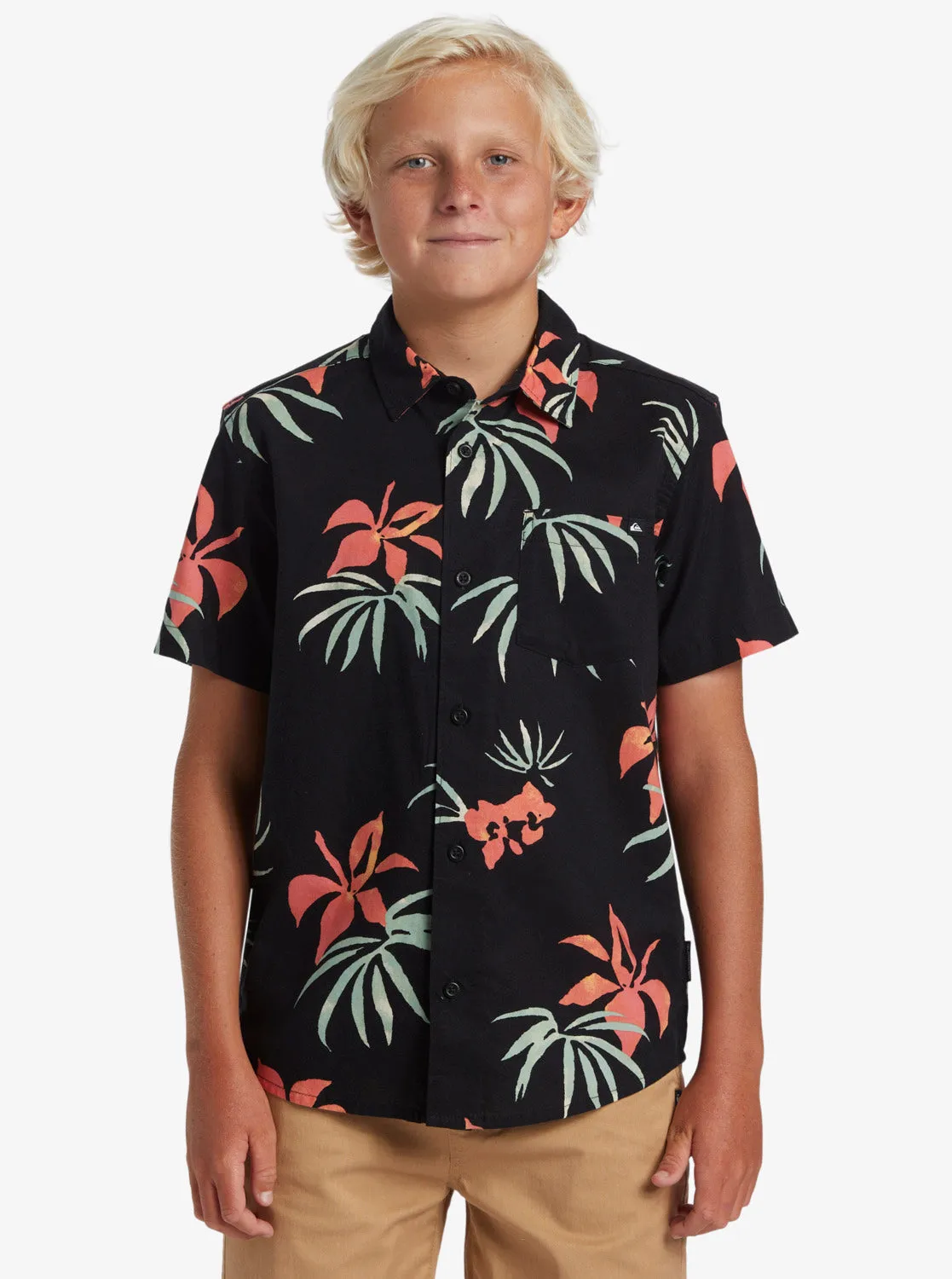 Boys 8-16 Apero Classic Short Sleeve Woven Shirt - Black Aop Mix Bag Ss sold by Quiksilver product image thumbnail 3