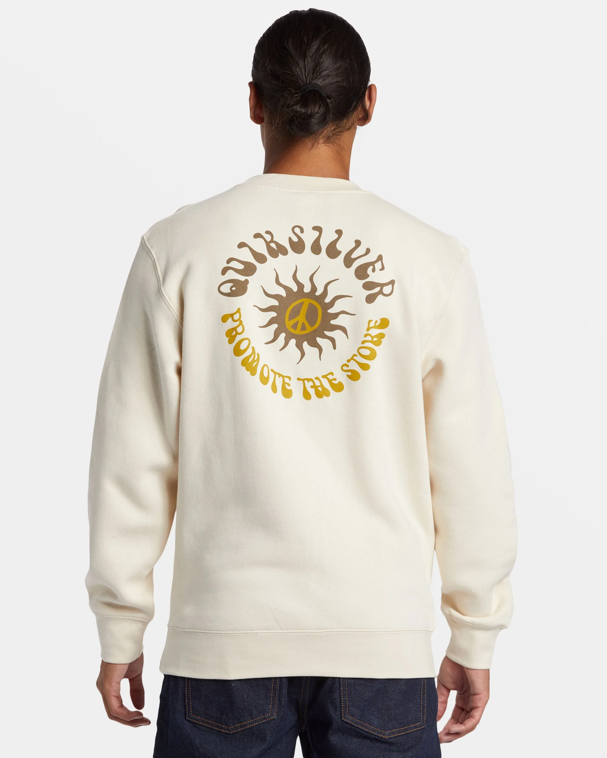 E Peace Out Crew Neck Sweatshirt - Birch sold by Quiksilver product image thumbnail 4