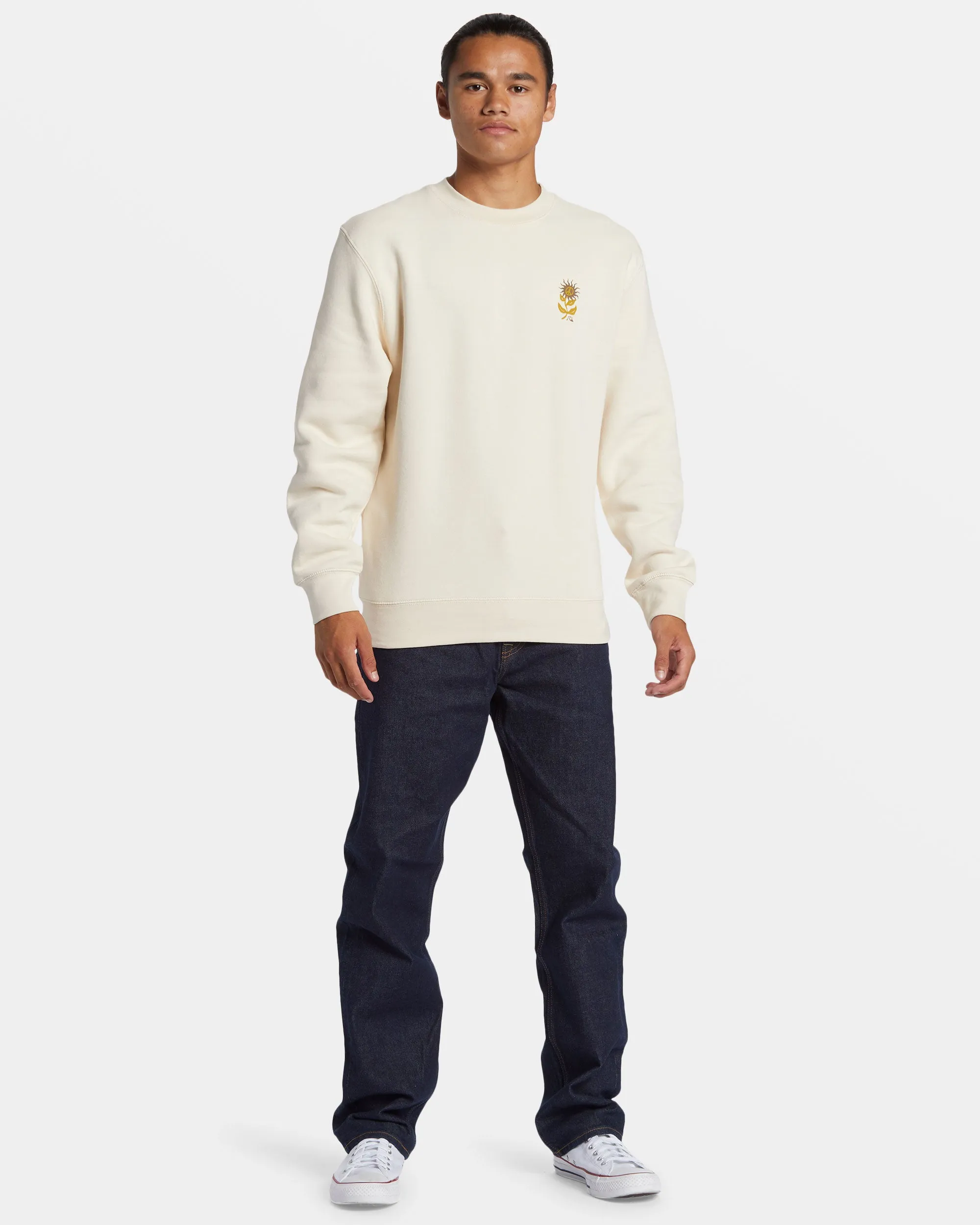E Peace Out Crew Neck Sweatshirt - Birch sold by Quiksilver product image thumbnail 5