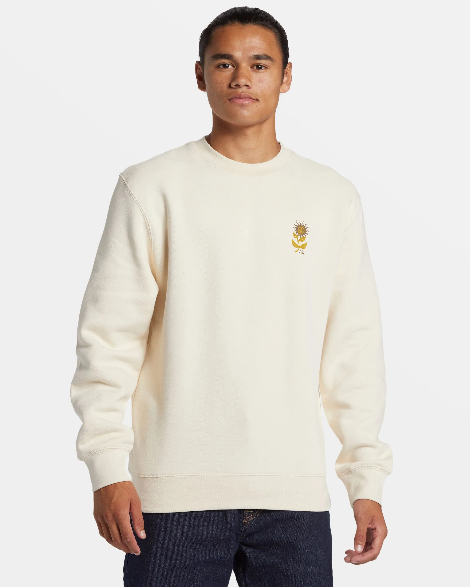 E Peace Out Crew Neck Sweatshirt - Birch sold by Quiksilver product image thumbnail 3