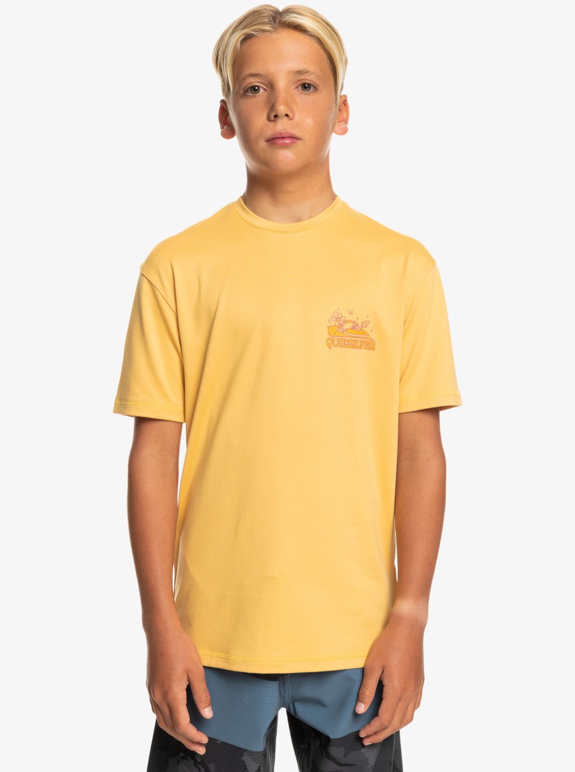 Boys 8-16 Mix Session UPF 50 Short Sleeve Surf Tee - Wheat sold by Quiksilver