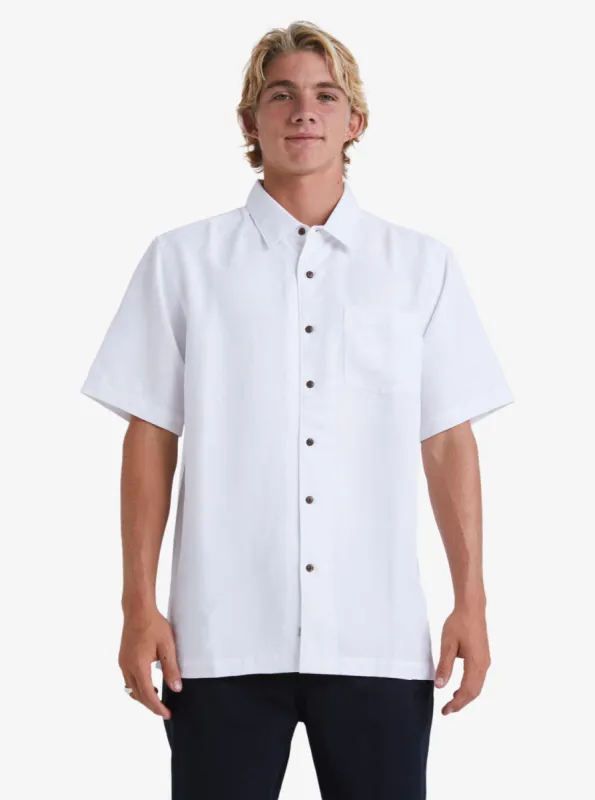 Waterman Manele Bay Short Sleeve Shirt - White sold by Quiksilver