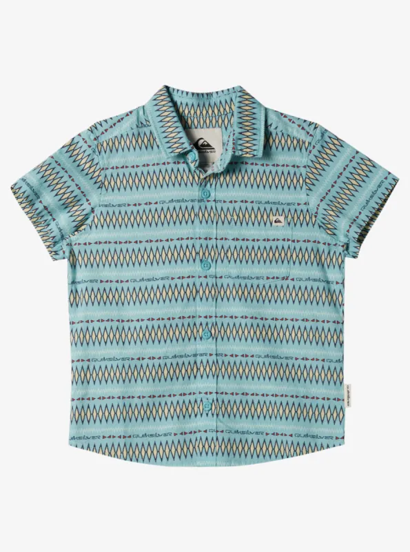 Boys 2-7 Vibrations Short Sleeve Woven Shirt - Marine Blue Pattern Ss Boys made by Quiksilver