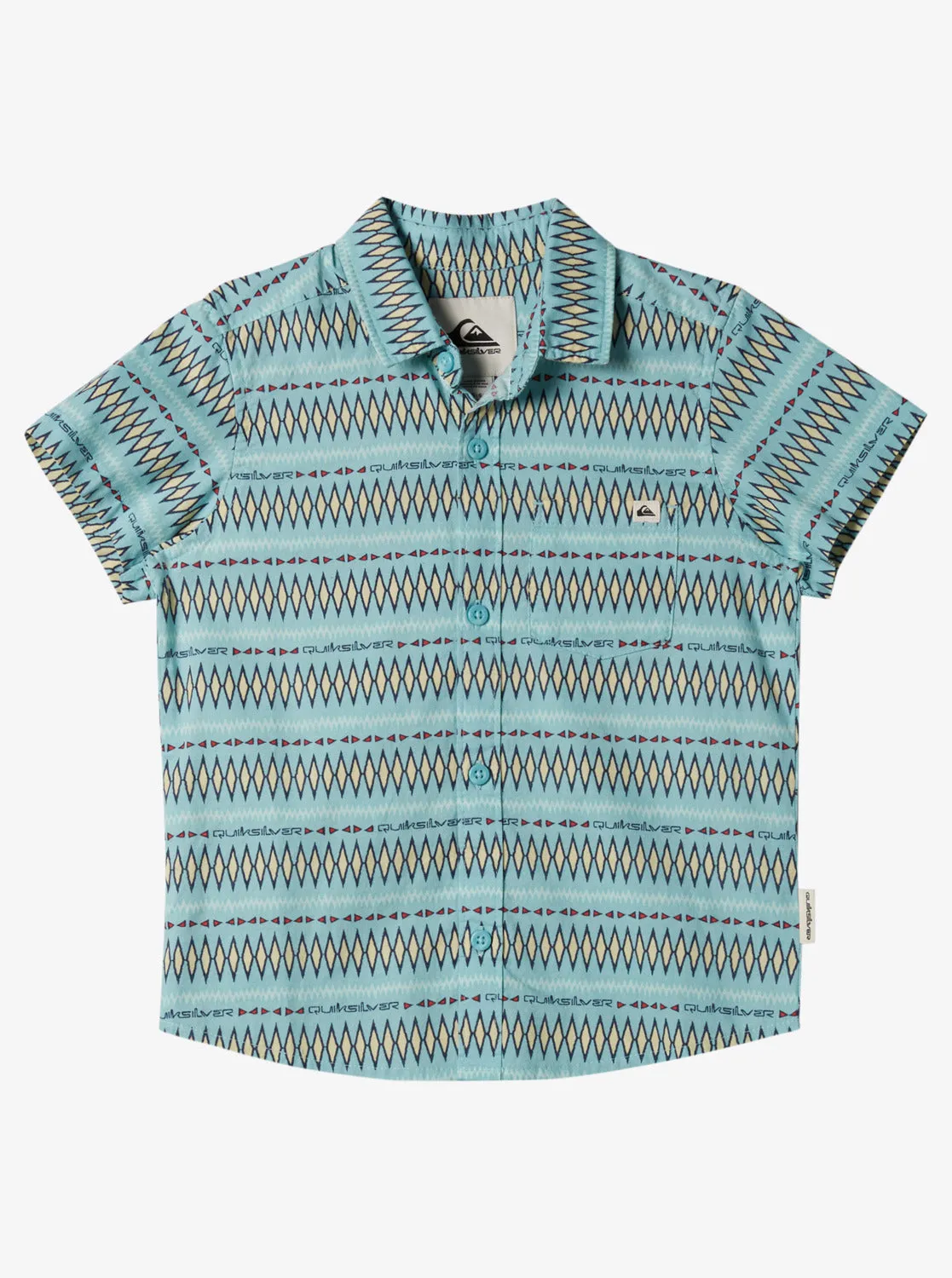 Boys 2-7 Vibrations Short Sleeve Woven Shirt - Marine Blue Pattern Ss Boys sold by Quiksilver