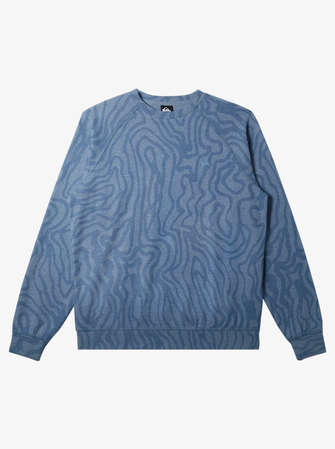 Raglans Long Sleeve Knit Crew Neck Sweatshirt - Blue Shadow Hthr Flat Rib Sw sold by Quiksilver