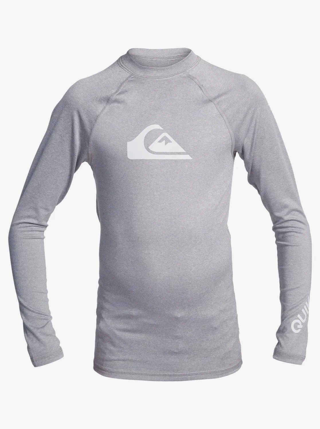 Boys 8-16 All Time Long Sleeve Upf 50 Rashguard - Sleet Heather sold by Quiksilver