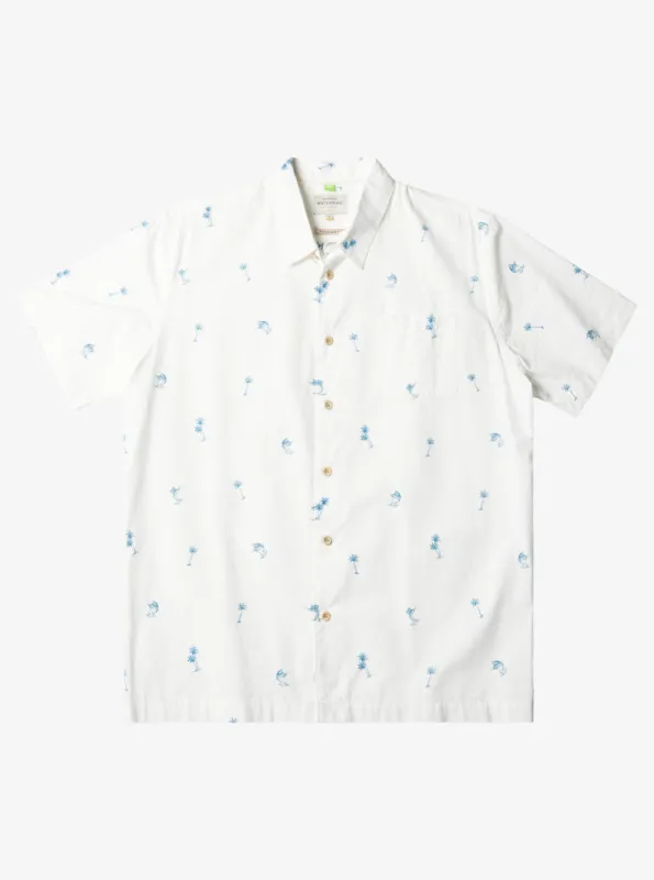 Waterman Sail Palm Short Sleeve Shirt - Antique White Sail Palms sold by Quiksilver