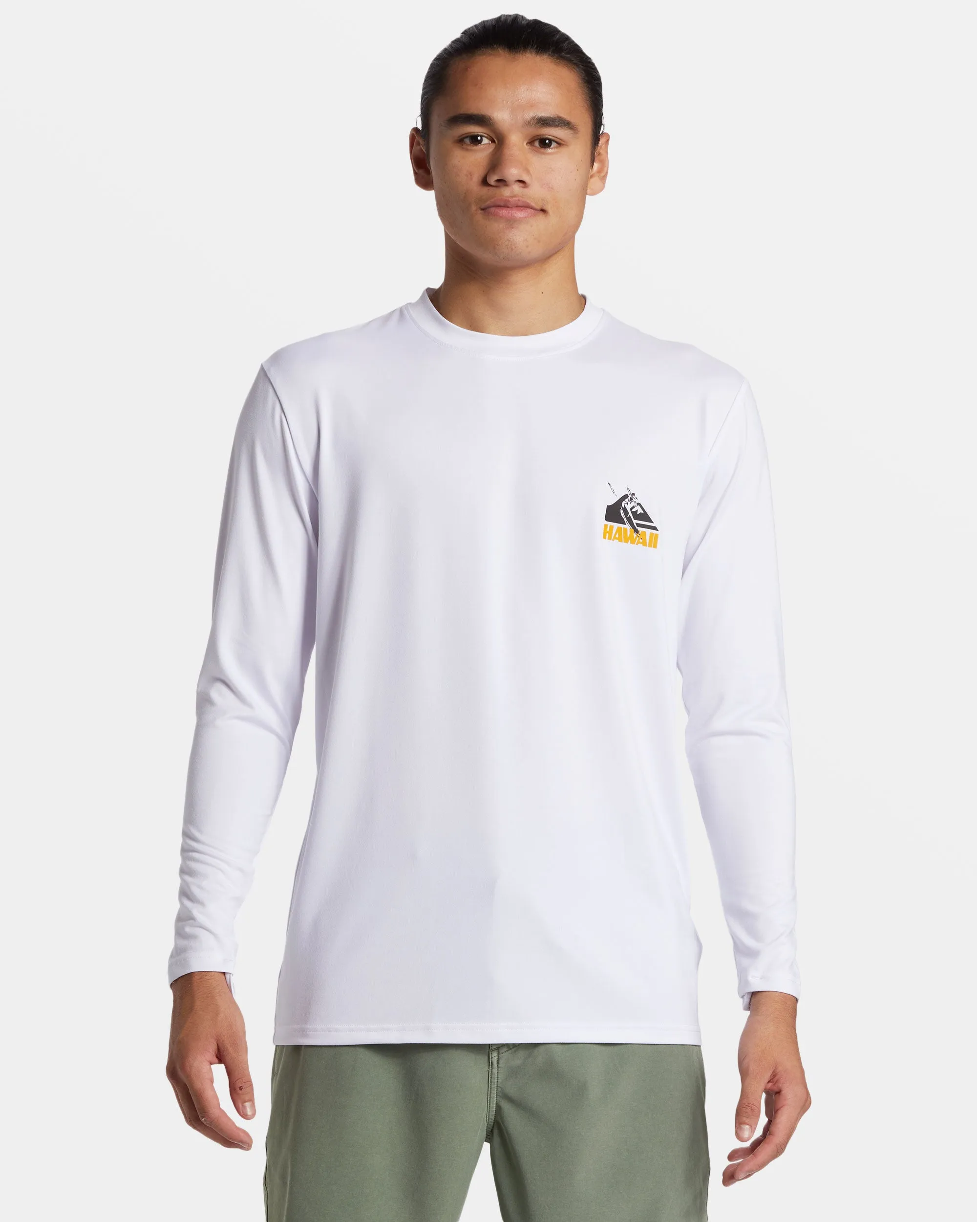 Petroglyph Long Sleeve Surf Tee - White sold by Quiksilver