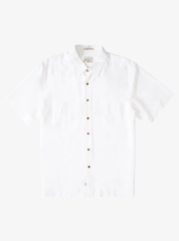 Waterman Tahiti Palms Premium Anti-Wrinkle Shirt - White sold by Quiksilver