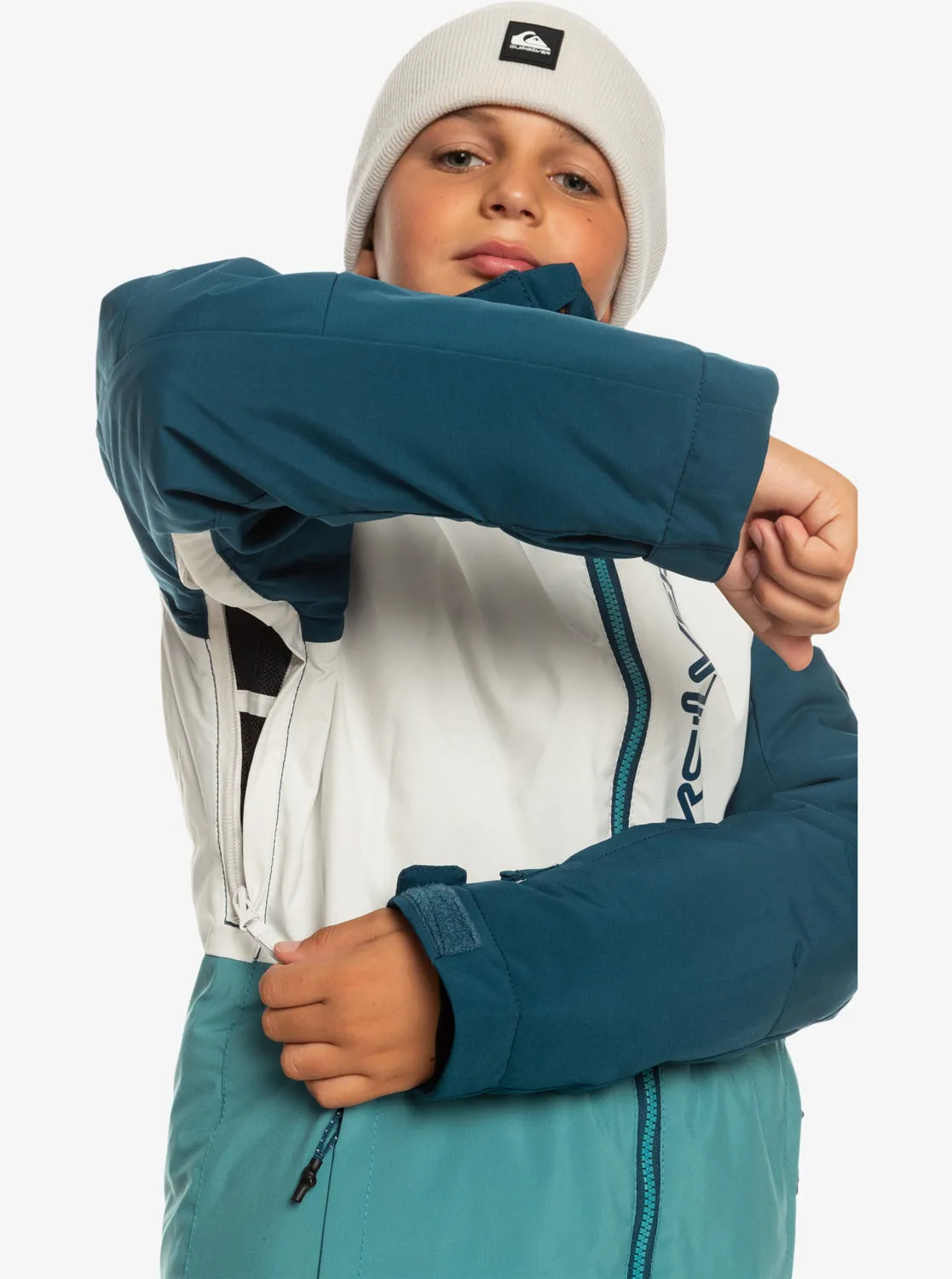 Boys 8-16 Side Hit Technical Snow Jacket - Brittany Blue sold by Quiksilver product image thumbnail 4