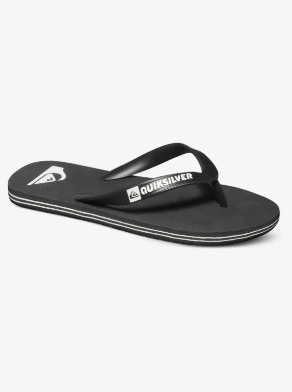 Boys 8-16 Molokai Flip-Flops - Black/Black/White made by Quiksilver
