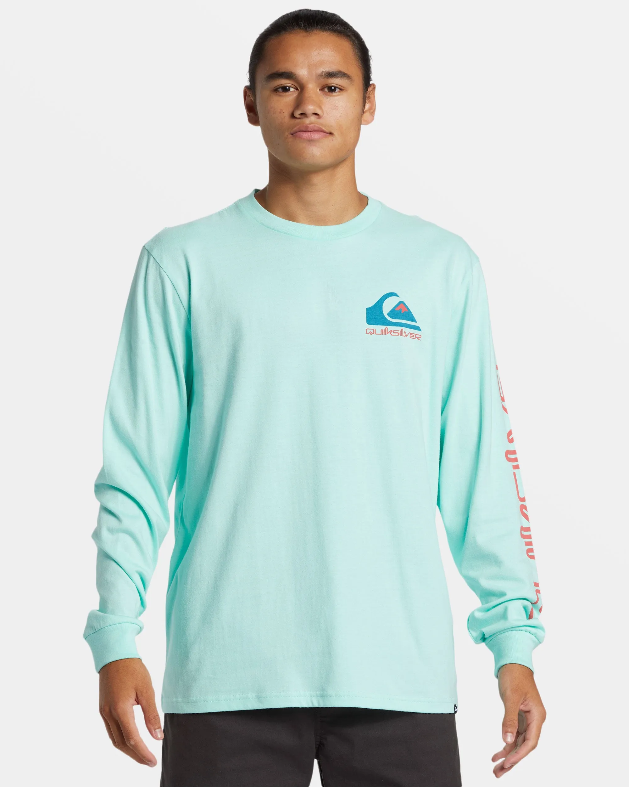 Comp Logo Long Sleeve T-Shirt - Beach Glass sold by Quiksilver