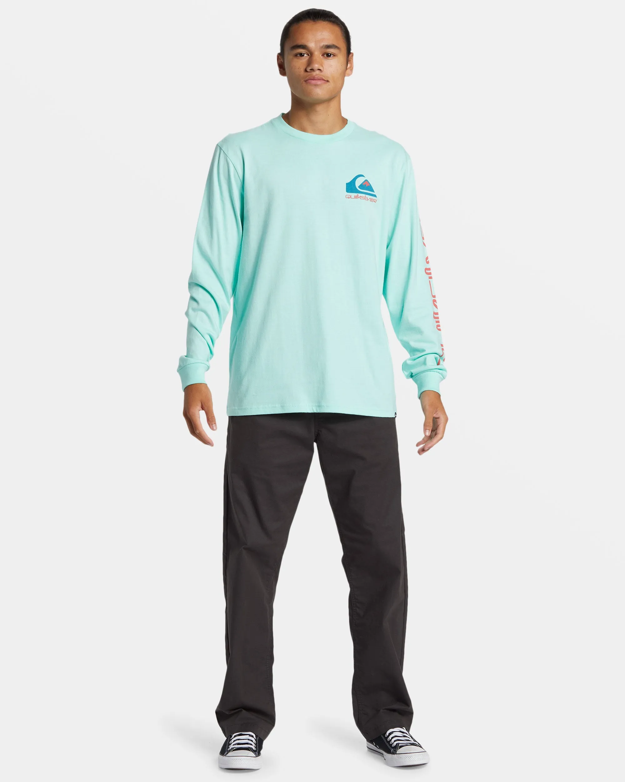 Comp Logo Long Sleeve T-Shirt - Beach Glass sold by Quiksilver product image thumbnail 3
