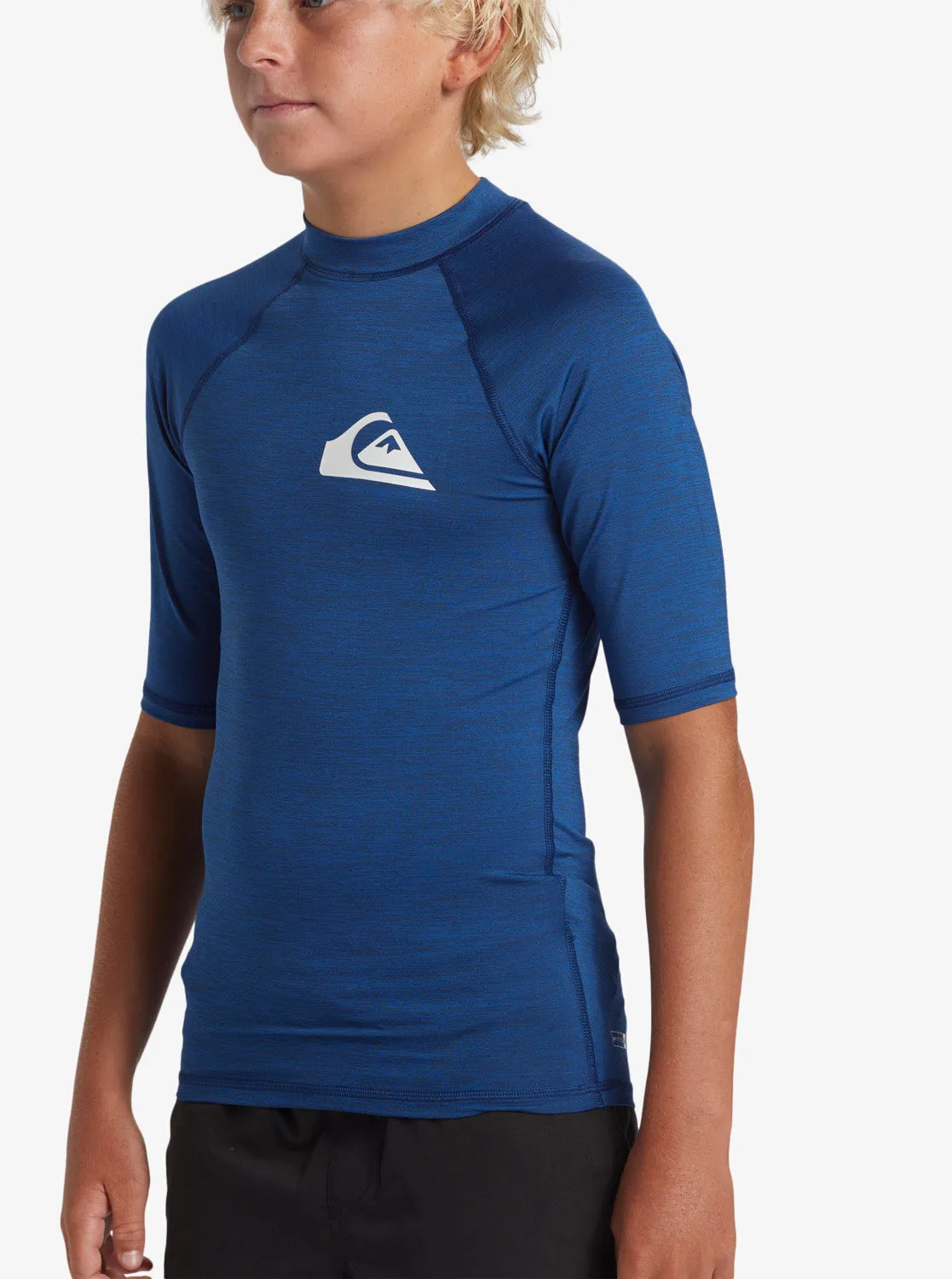 Boys 8-16 Everyday UPF 50 Short Sleeve Rashguard - Monaco Blue Heather sold by Quiksilver product image thumbnail 3