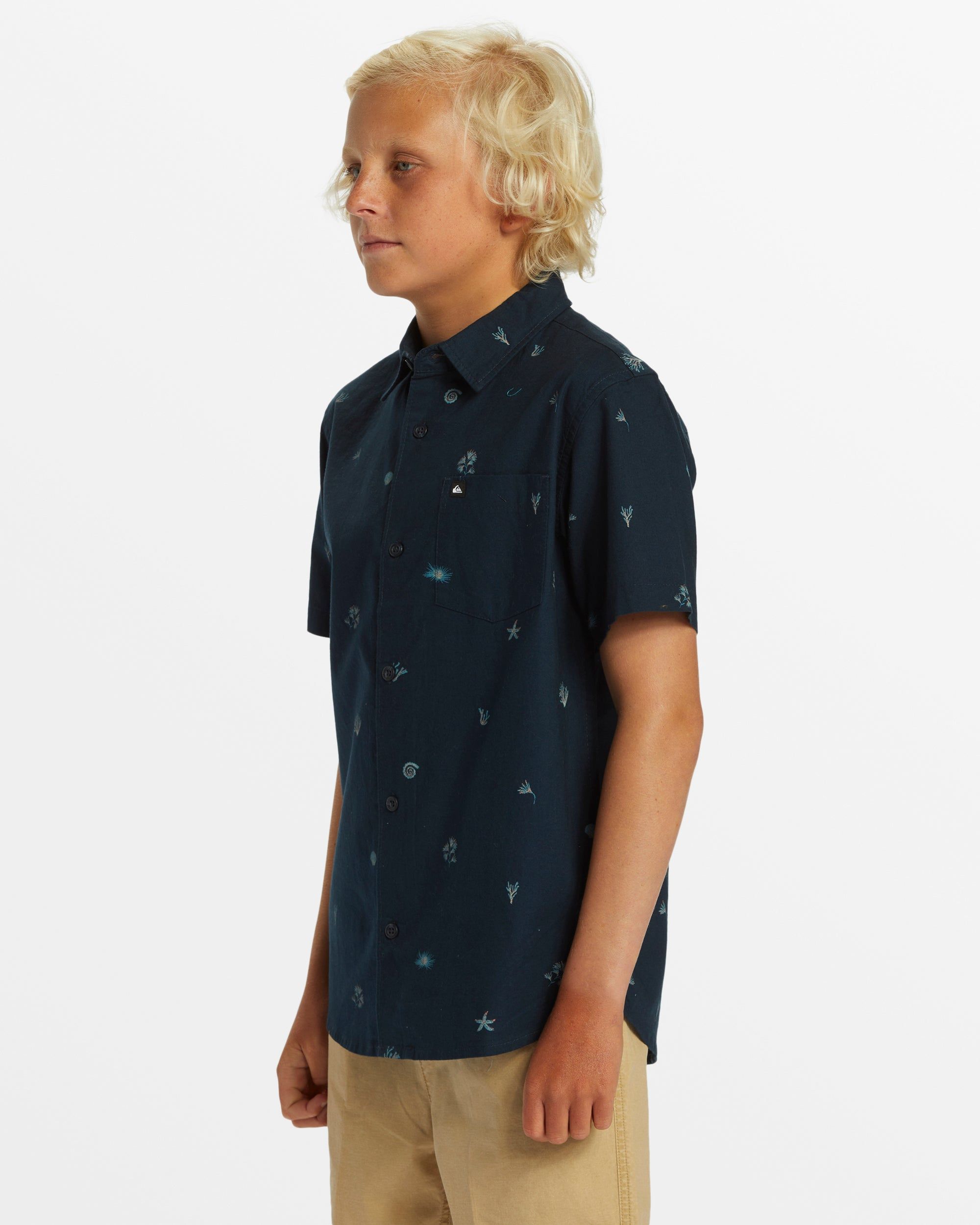 Boys 8-16 Apero Classic Short Sleeve Shirt - Dark Navy sold by Quiksilver product image thumbnail 4